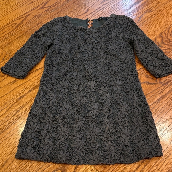 Zara Dark Greg Floral Lace Dress Size S - Picture 1 of 5